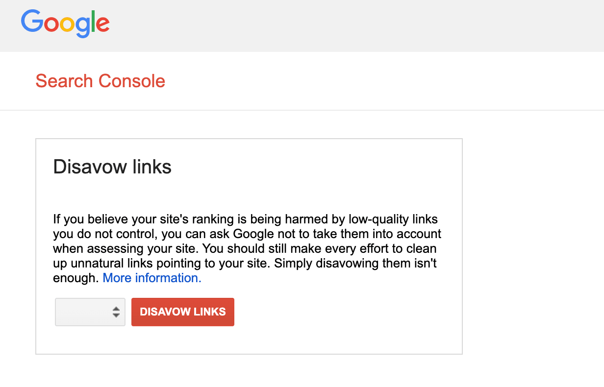 google disavow links