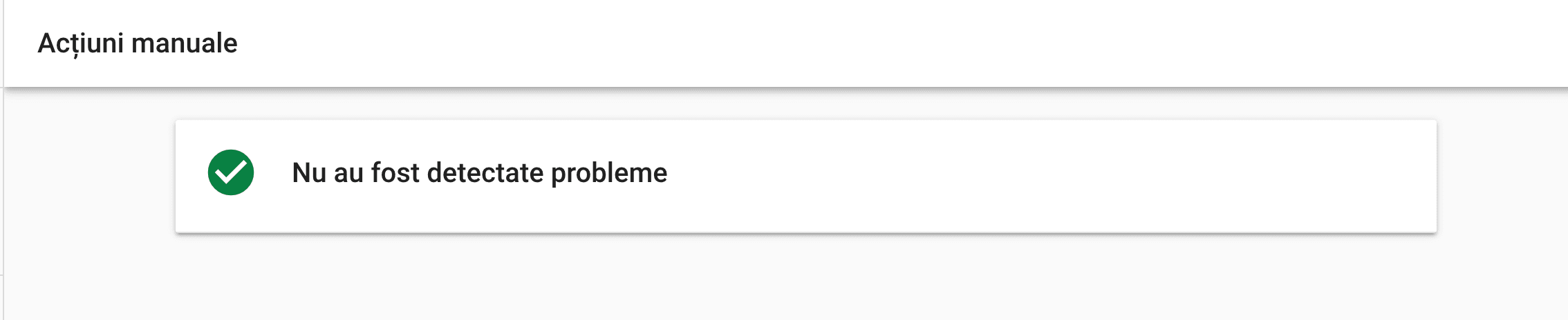 actiuni manuale google search console